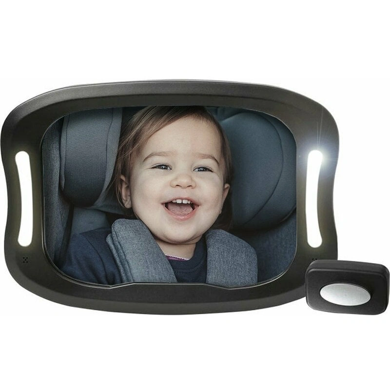 Oglinda auto, FreeON, Pentru masina, Cu iluminare LED, Include telecomanda, 28x21 cm, Black [4]