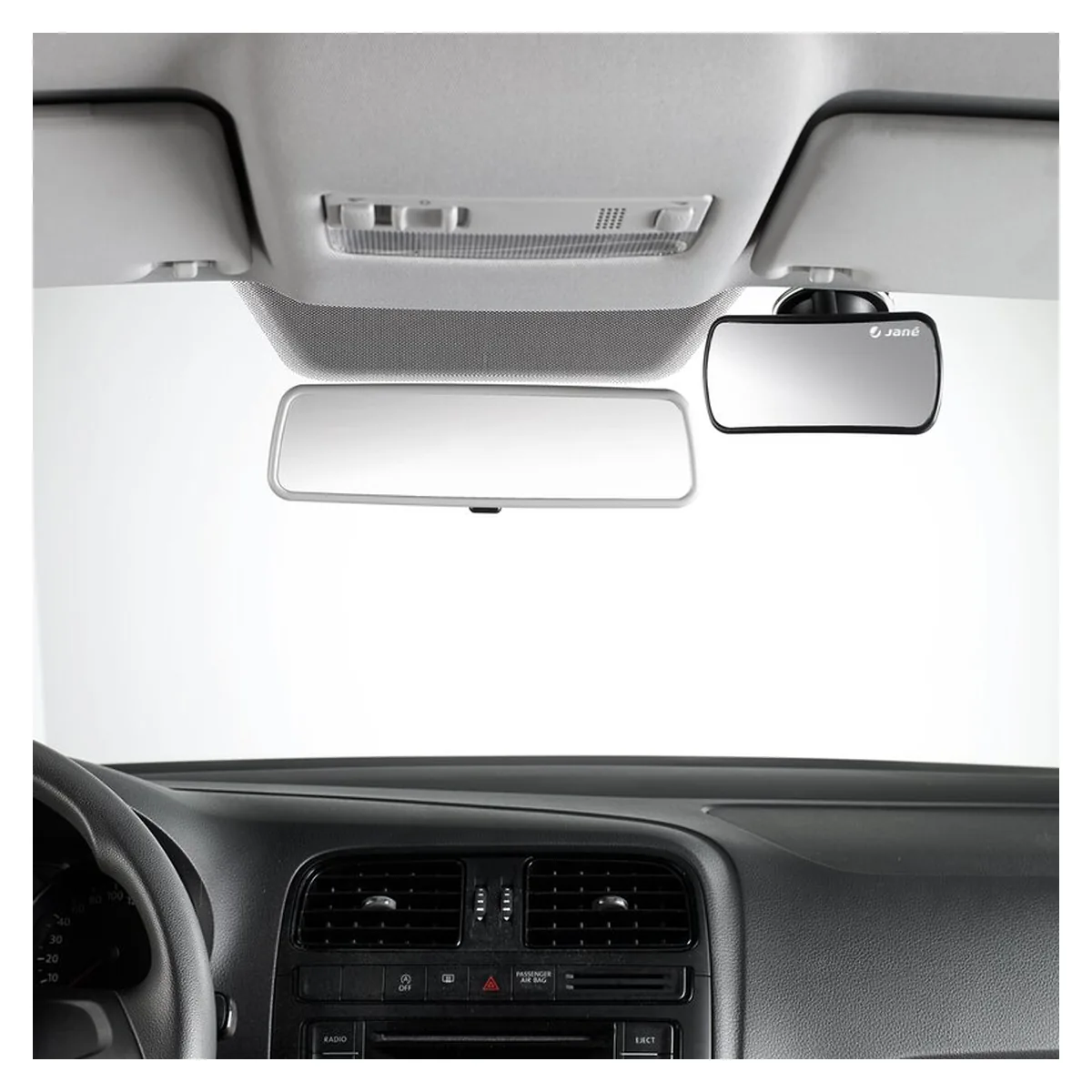 Oglinda auto, Jane, Pentru parbriz, Din sticla rezistenta la spargere, 14.5 x 7.5 x 5.5, Black [4]