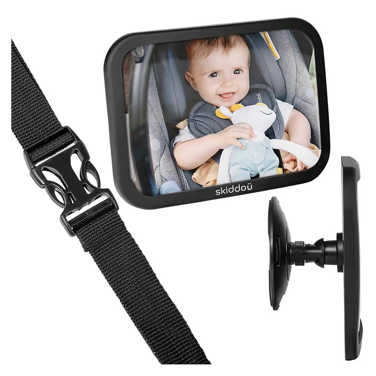 Oglinda auto retrovizoare Skiddou Basp pentru supraveghere copii, reglare 360 grade, 26x19 cm [9]