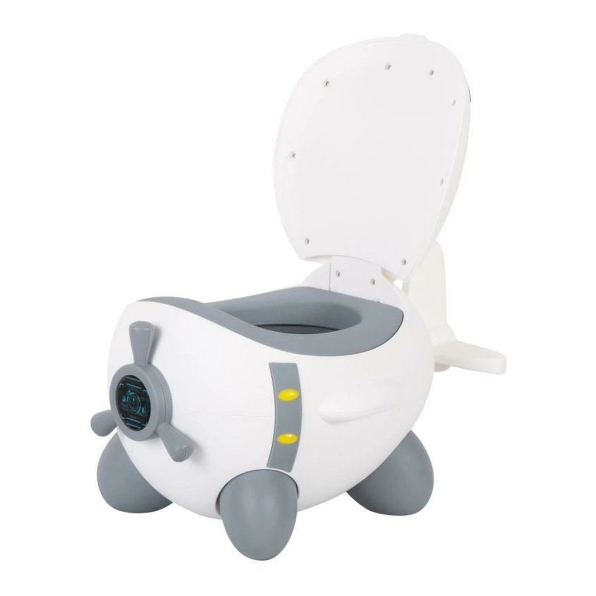 Olita copii Potty Plane, FreeON, forma de avion, 32 x 28 x 41 cm, White/Grey [2]