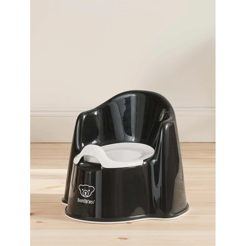 Olita cu protectie spate Potty Chair Black/White [7]