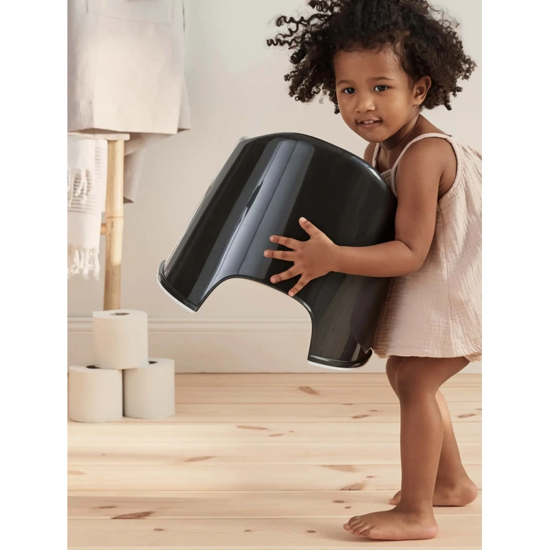 Olita cu protectie spate Potty Chair Black/White [6]