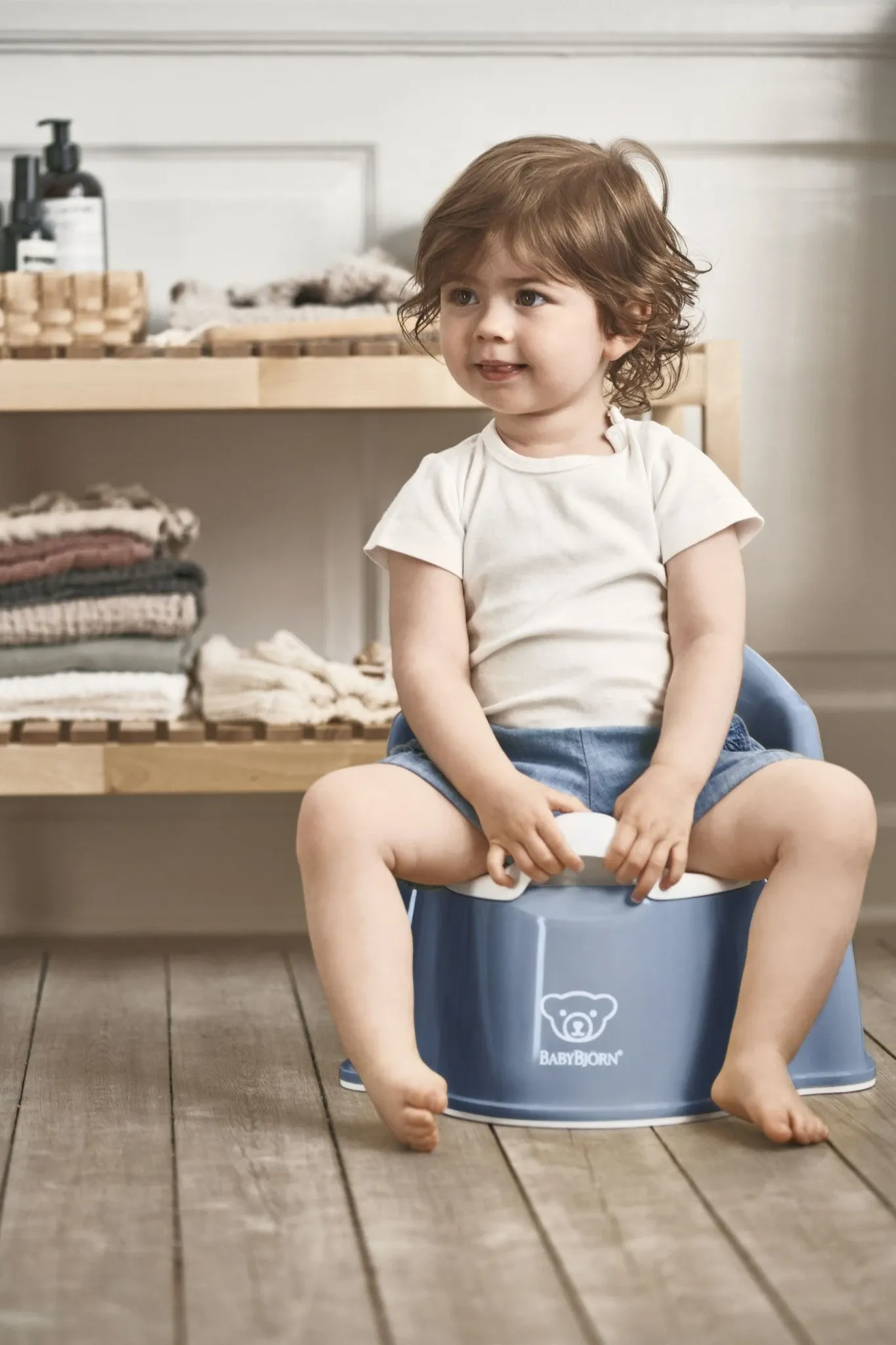 Olita cu protectie spate Potty Chair Deep blue/White [2]