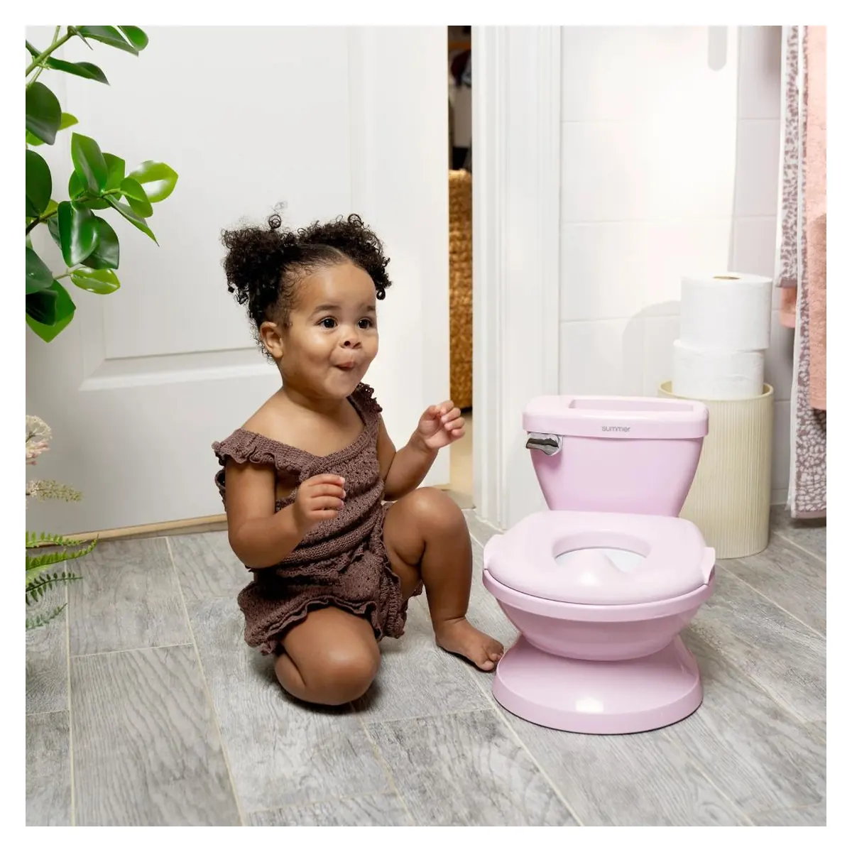 Olita cu sunete Ingenuity My Size Potty Pro, Roz [15]