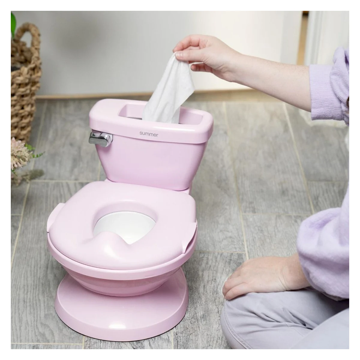 Olita cu sunete Ingenuity My Size Potty Pro, Roz [8]