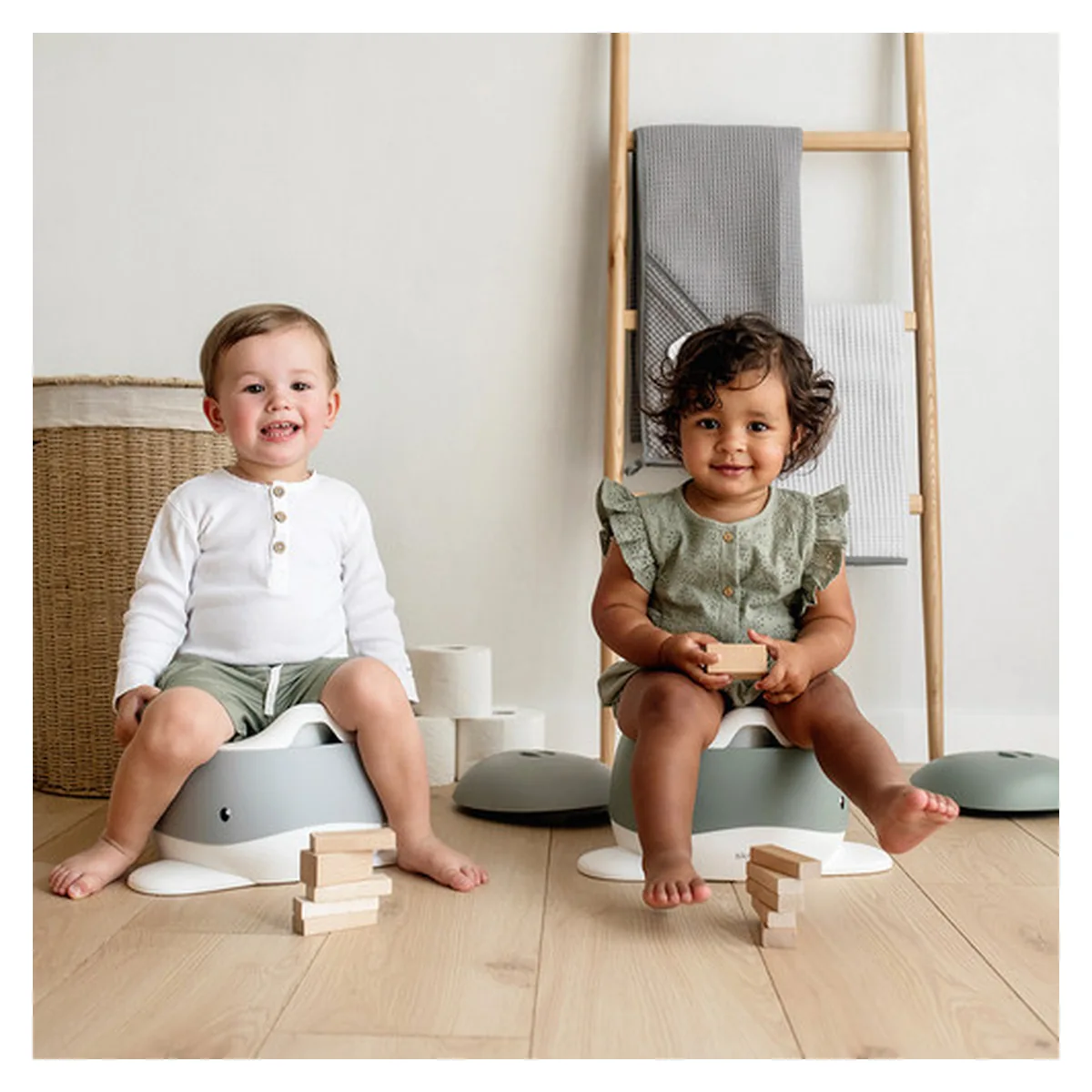 Olita pentru copii, Pottili, Skiddou, balenuta, cu capac, Evening shadow, Gri [7]