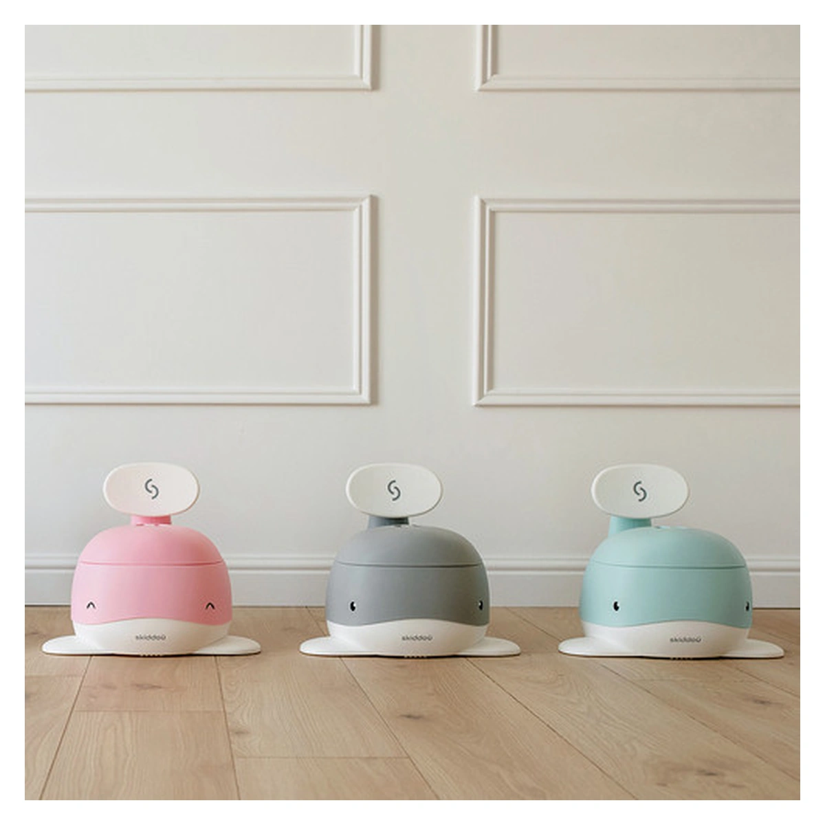 Olita pentru copii, Pottili, Skiddou, balenuta, cu capac, Evening shadow, Gri [8]