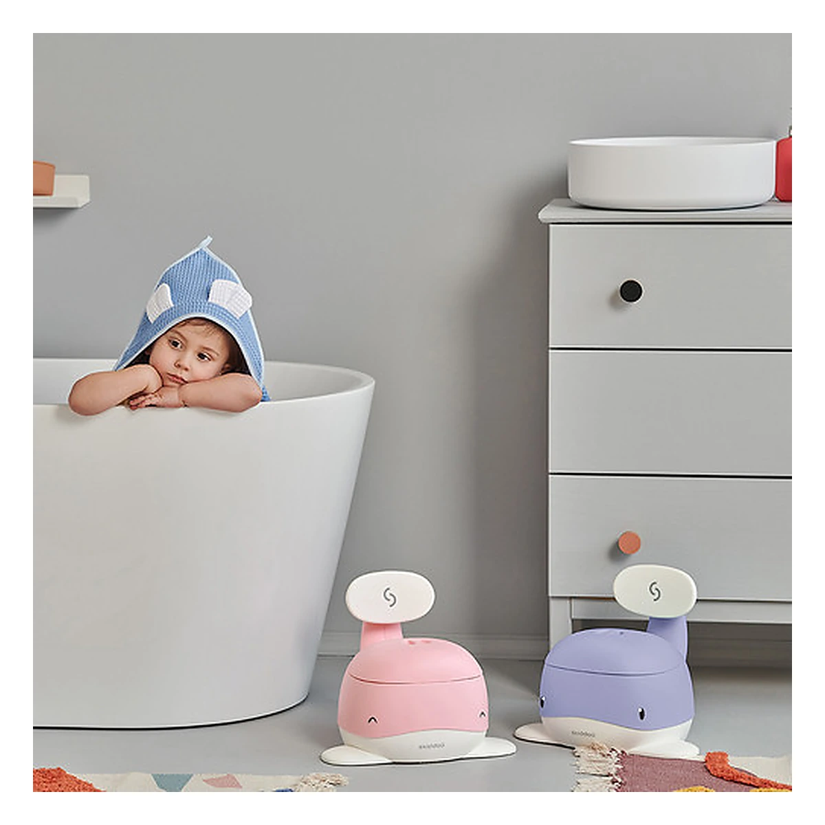 Olita , Pottili, Skiddou, balenuta, cu capac, Liliac bloom, Lavanda 36 luni [4]