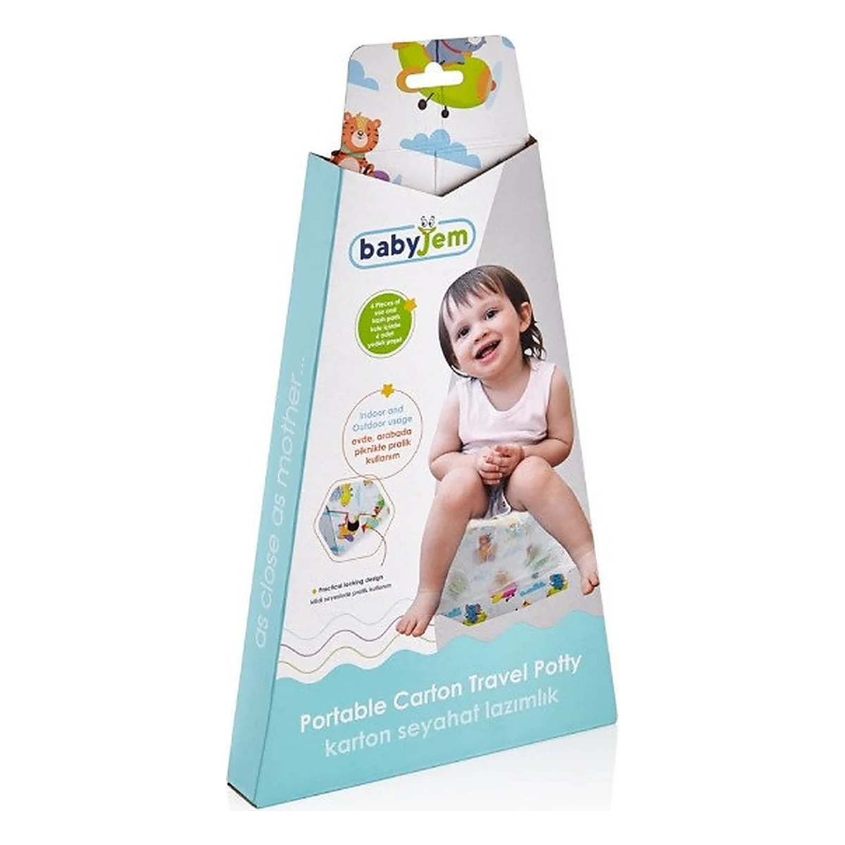 Olita pliabila/portabila pentru calatorie BabyJem Carton Travel Potty 5 ani [4]