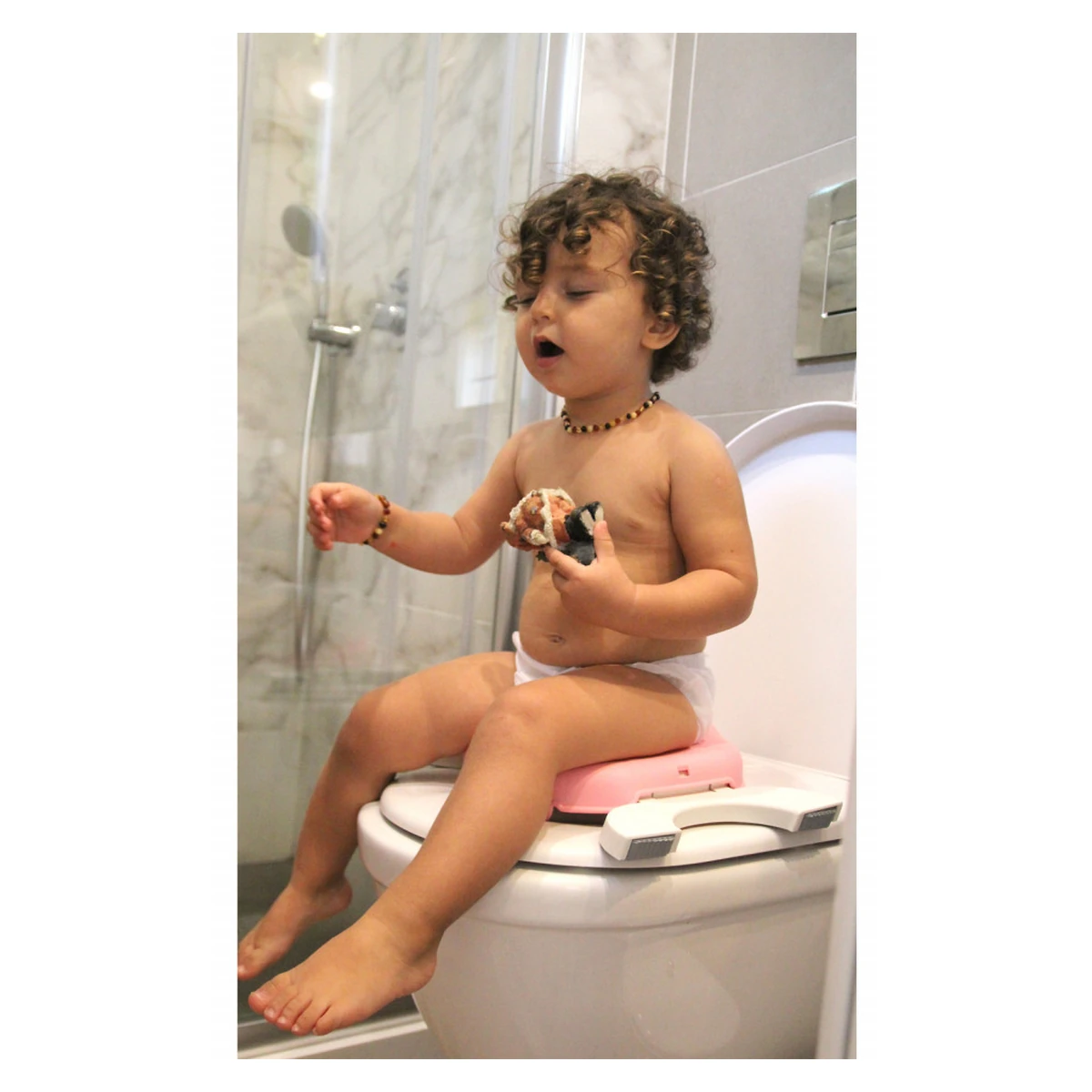 Olita portabila 2in1 BabyJem Roz Portable Seat [5]