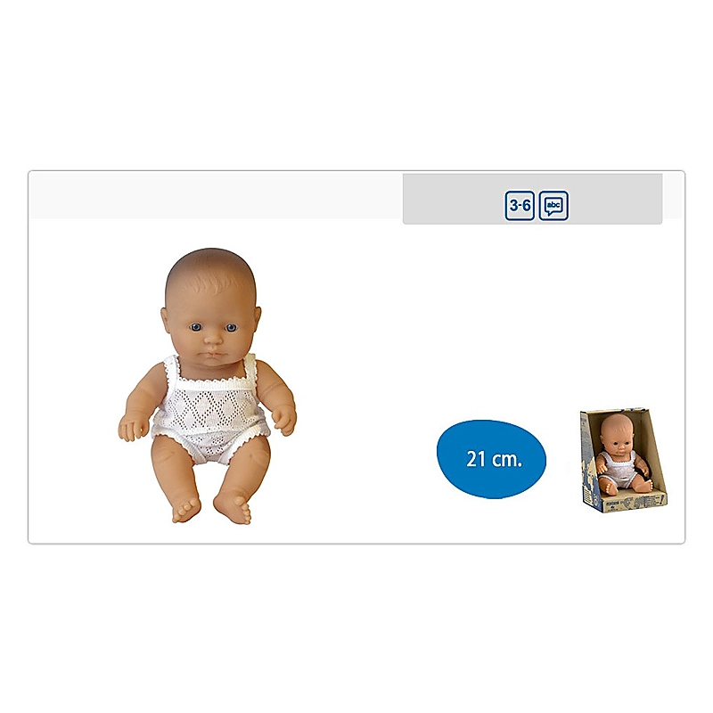 Papusa Baby european fata Miniland 21cm [2]