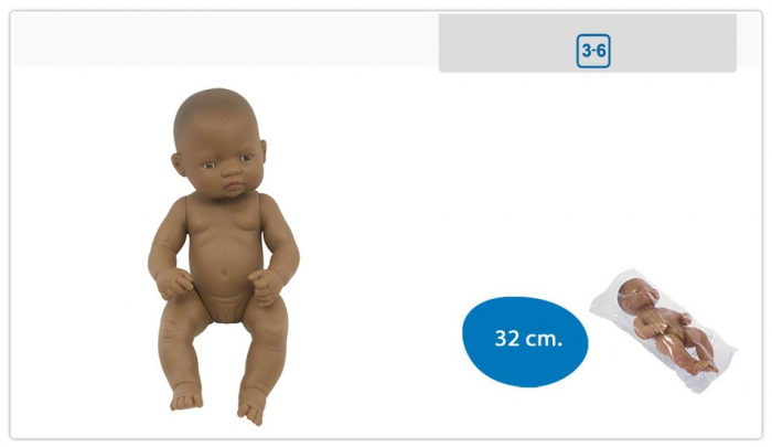 Papusa Bebelus Latinoamerican Fata 32 cm - Miniland [2]