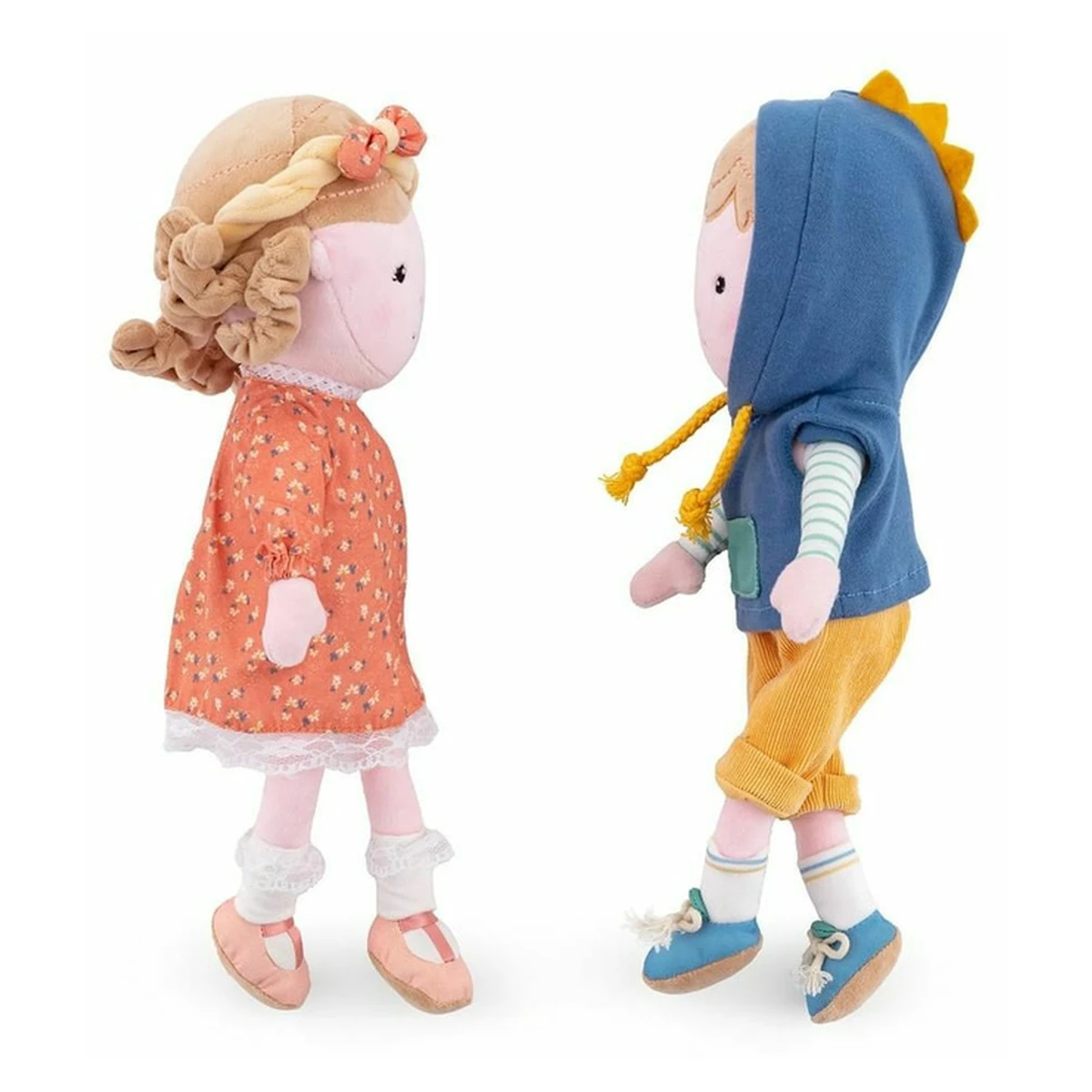 Papusa, Petite&Mars, Max 14 x 34 cm, 0 luni+, Ambalaj cu mini puzzle din carton, 35 cm, Albastru [7]