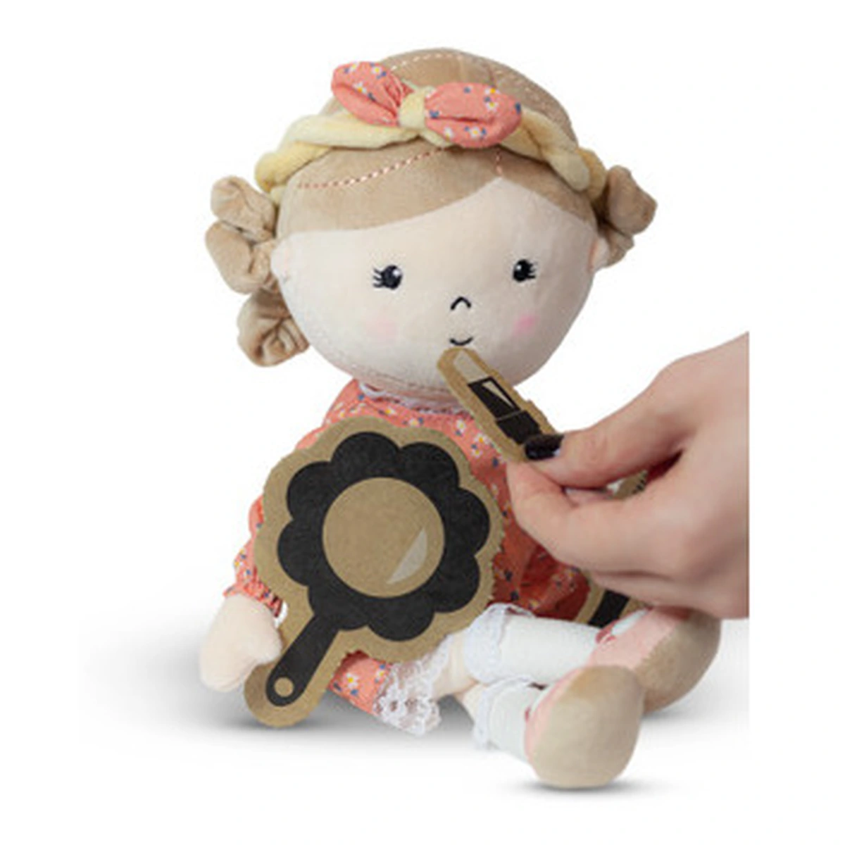 Papusa, Petite&Mars, Sophie 14 x 34 cm, 0 luni+, Ambalaj cu mini puzzle din carton, 35 cm, Roz [2]