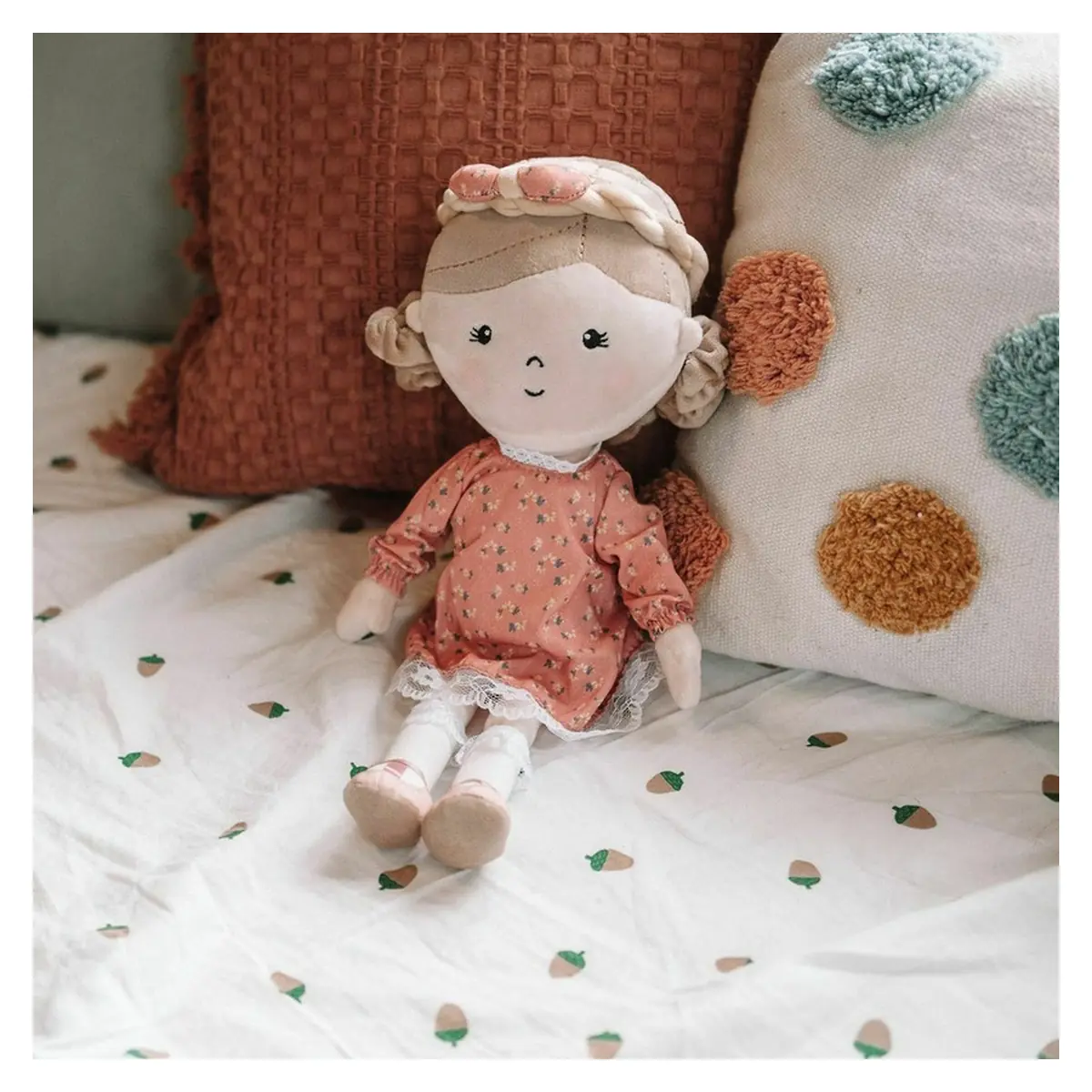 Papusa, Petite&Mars, Sophie 14 x 34 cm, 0 luni+, Ambalaj cu mini puzzle din carton, 35 cm, Roz [7]