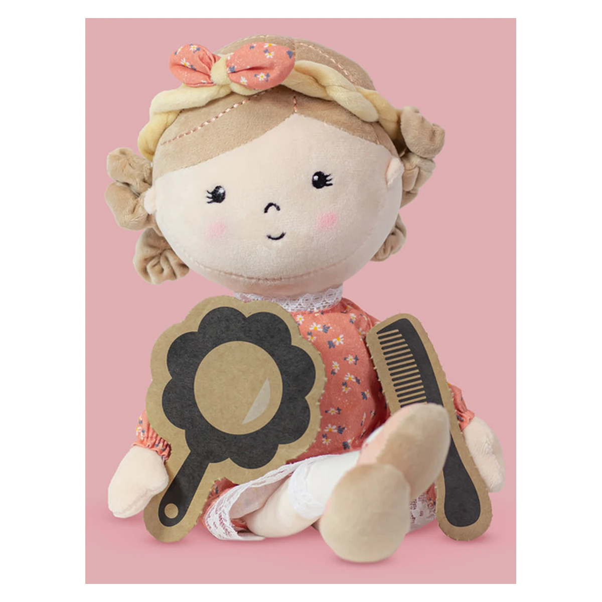 Papusa, Petite&Mars, Sophie 14 x 34 cm, 0 luni+, Ambalaj cu mini puzzle din carton, 35 cm, Roz [3]