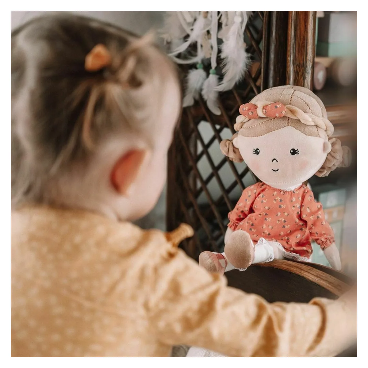 Papusa, Petite&Mars, Sophie 14 x 34 cm, 0 luni+, Ambalaj cu mini puzzle din carton, 35 cm, Roz [11]