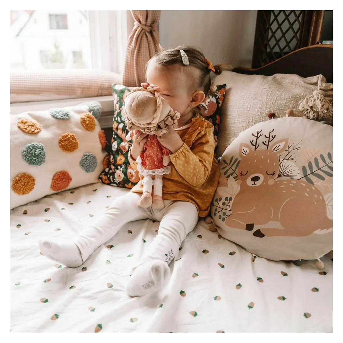 Papusa, Petite&Mars, Sophie 14 x 34 cm, 0 luni+, Ambalaj cu mini puzzle din carton, 35 cm, Roz [9]