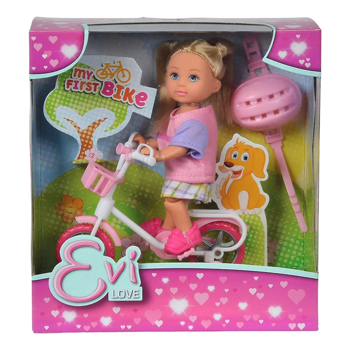 Papusa Simba Evi Love My First Bike 12 cm Roz [2]