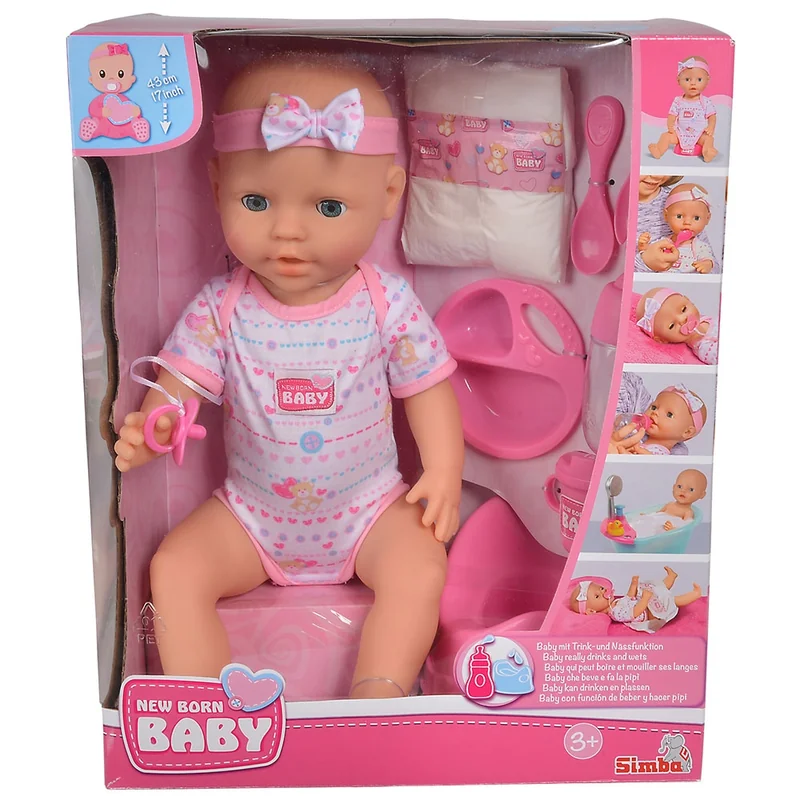 Papusa Simba New Born Baby, Baby Doll 43 cm cu accesorii [2]