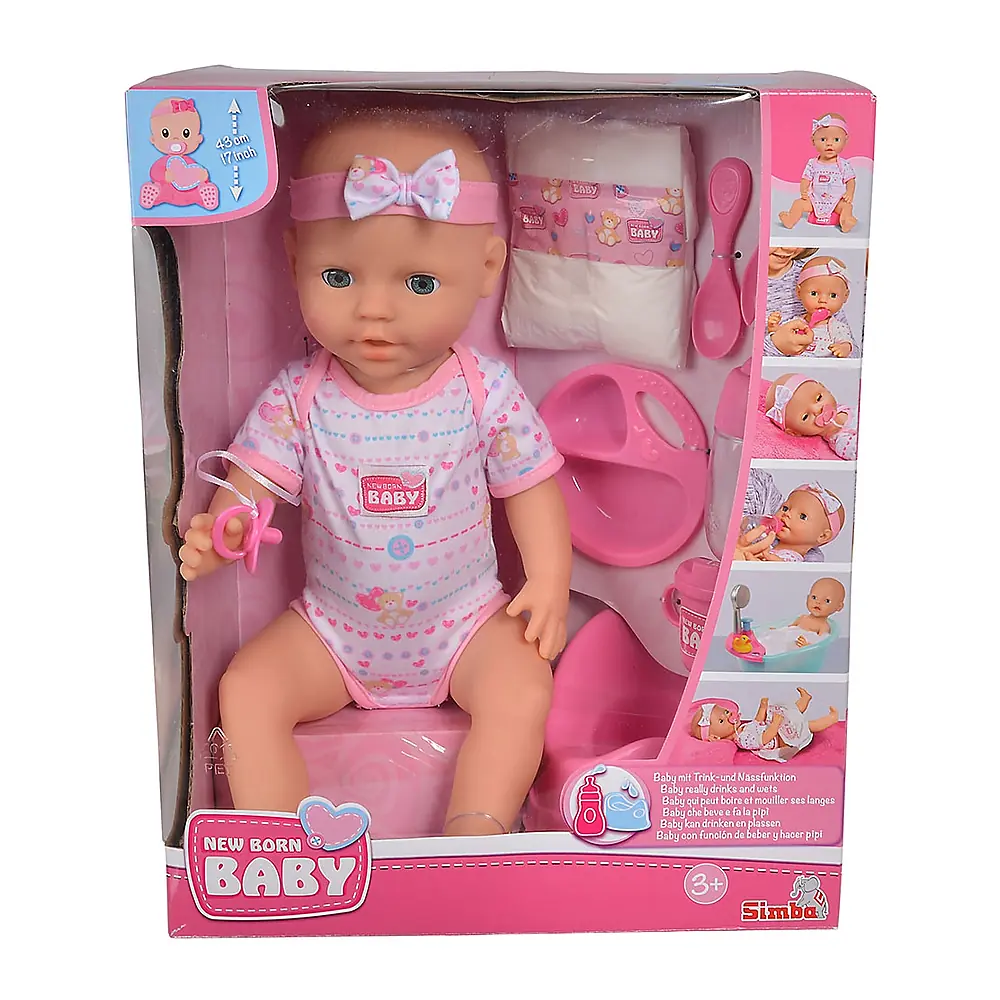 Papusa Simba New Born Baby, Baby Doll 43 cm cu accesorii [10]