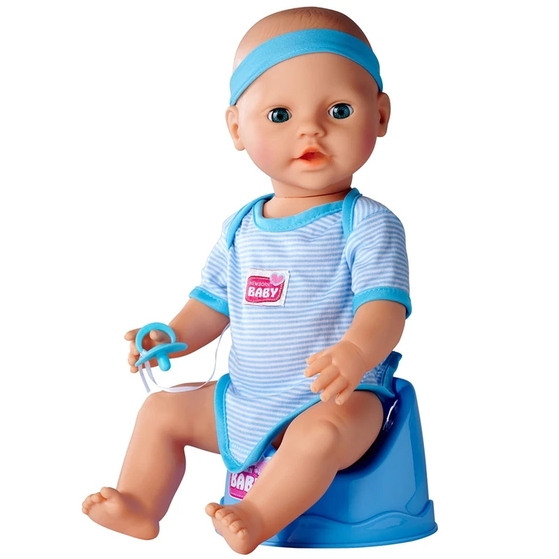 Papusa Simba New Born Baby, Baby Doll 43 cm cu accesorii albastru [3]