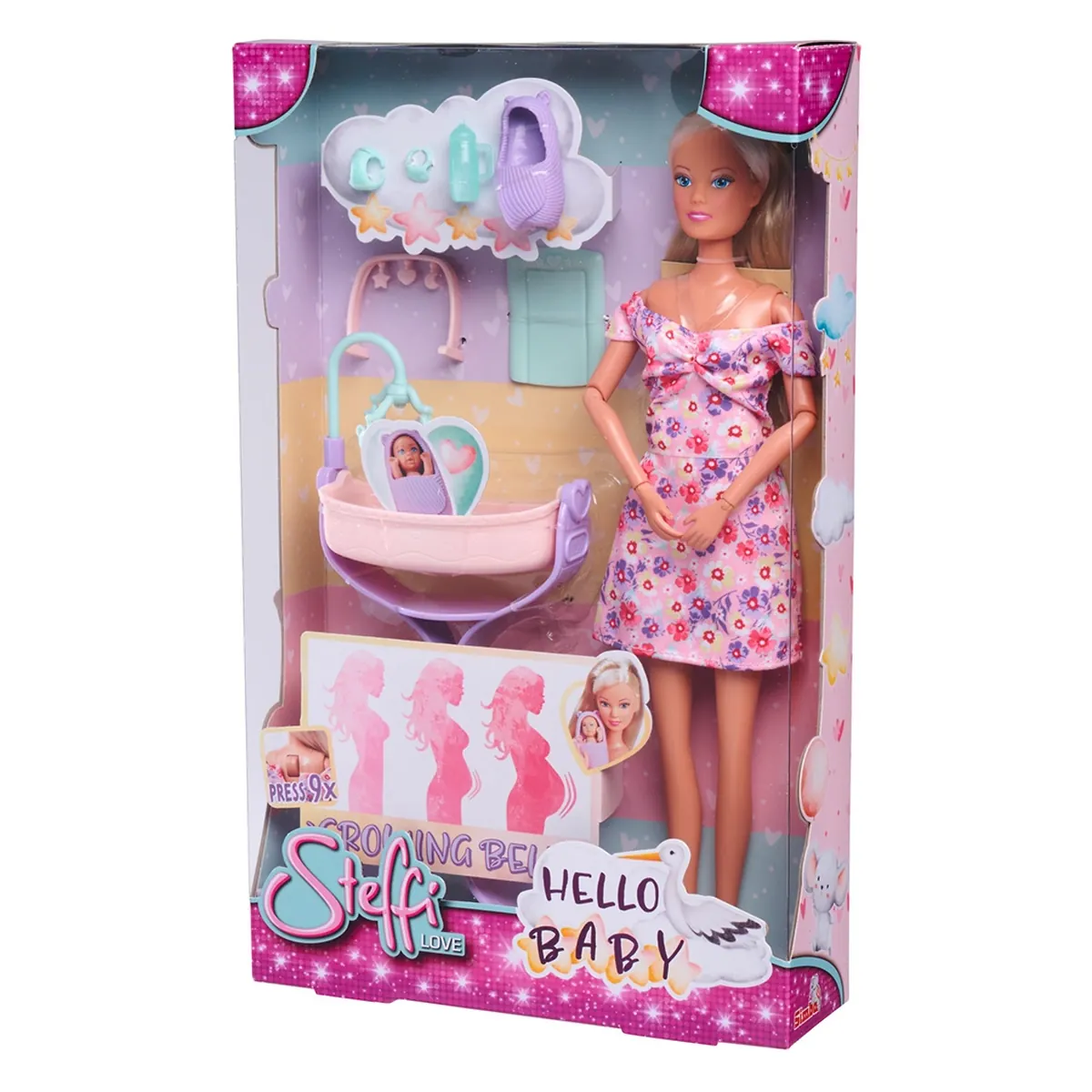 Papusa Simba Steffi Love Hello Baby 29 cm cu accesorii [13]