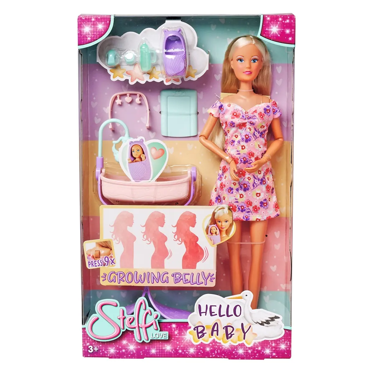 Papusa Simba Steffi Love Hello Baby 29 cm cu accesorii [14]