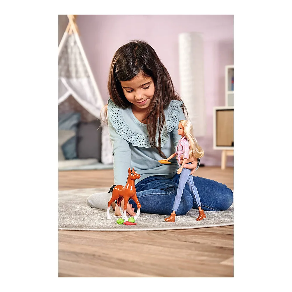 Papusa Simba Steffi Love Little Horse 29 cm cu figurina si accesorii [7]