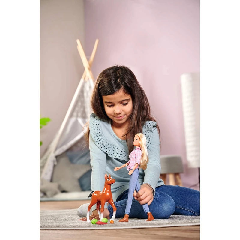 Papusa Simba Steffi Love Little Horse 29 cm cu figurina si accesorii [9]