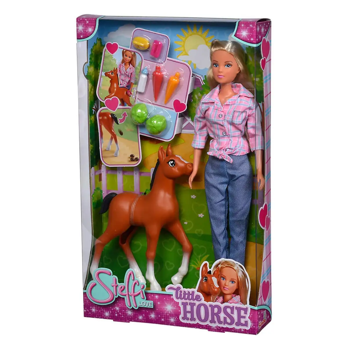 Papusa Simba Steffi Love Little Horse 29 cm cu figurina si accesorii [5]