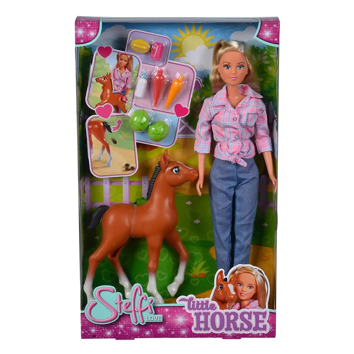 Papusa Simba Steffi Love Little Horse 29 cm cu figurina si accesorii [6]