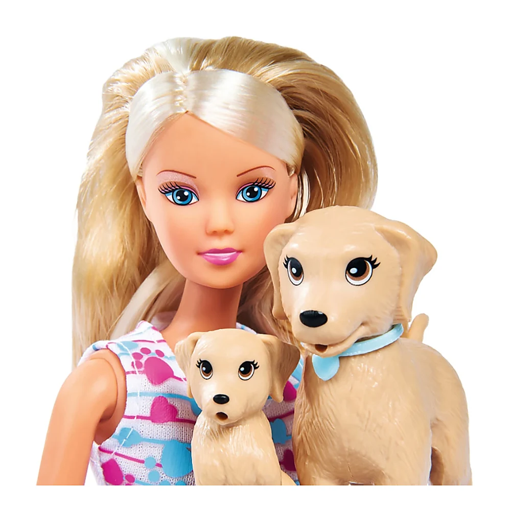 Papusa Simba Steffi Love Puppy Walk 29 cm cu 2 figurine si accesorii [3]