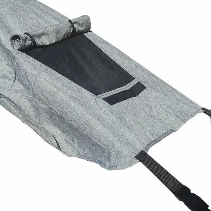 Parasolar, FreeON, Cu laterale pentru landou si carucior, Copertina protectie UPF 50+ cu fereastra, Usor reglabil, Rezistent la apa, Gri [2]
