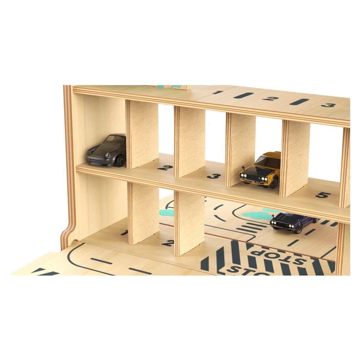 Parcare masinute din lemn, MamaToyz [10]