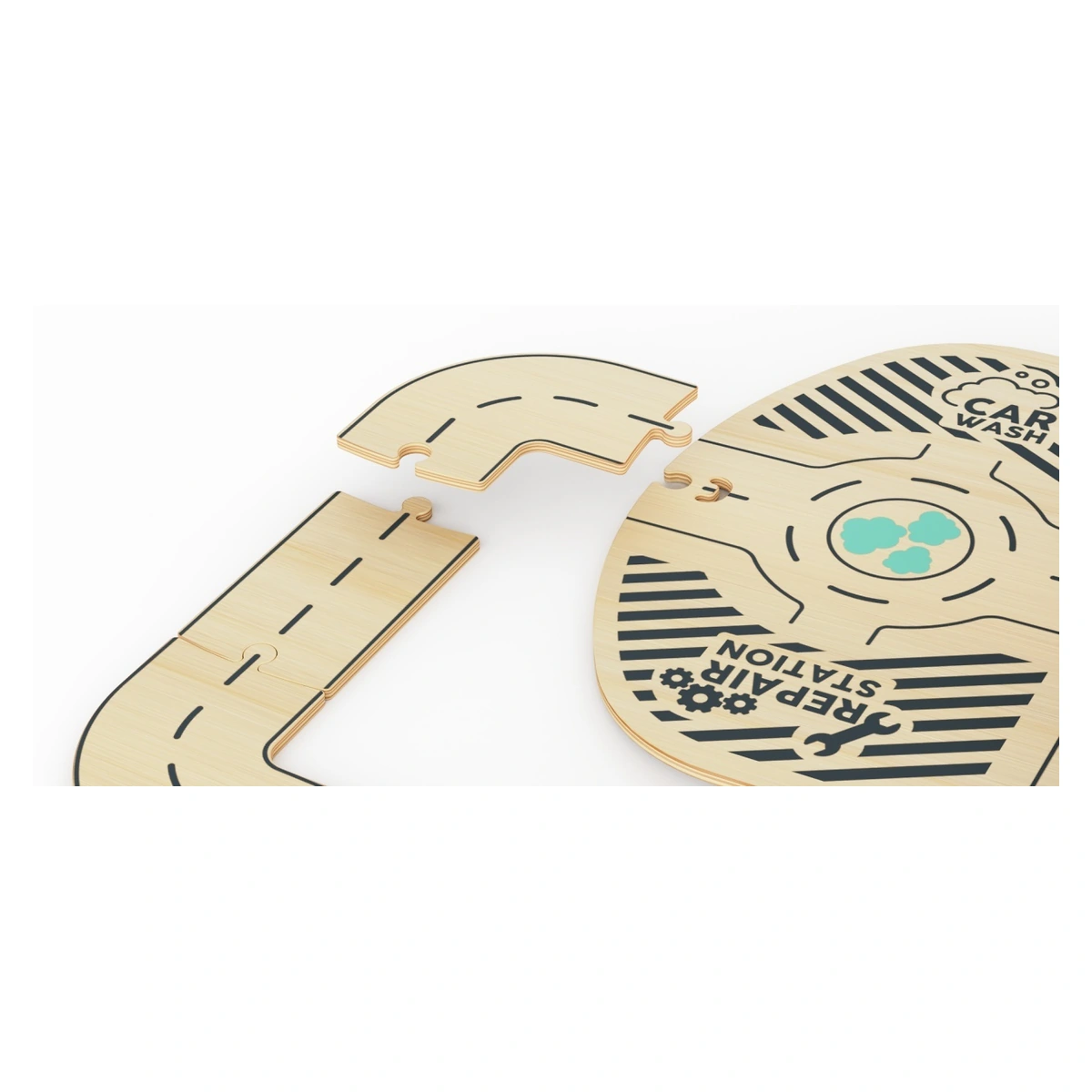 Parcare masinute din lemn, MamaToyz [8]