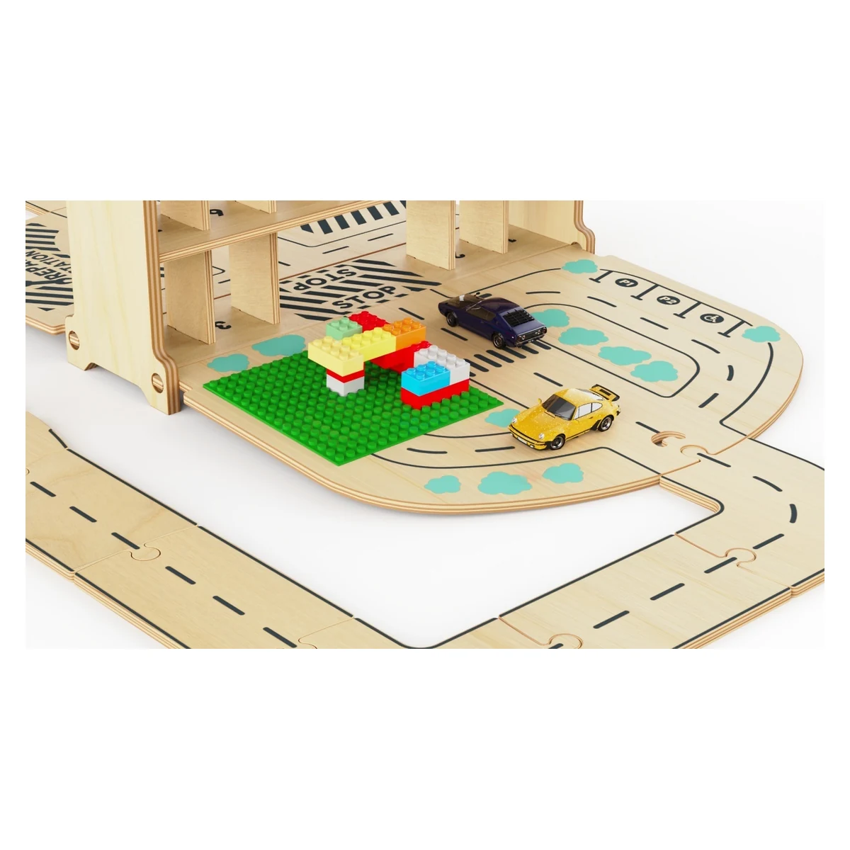 Parcare masinute din lemn, MamaToyz [9]