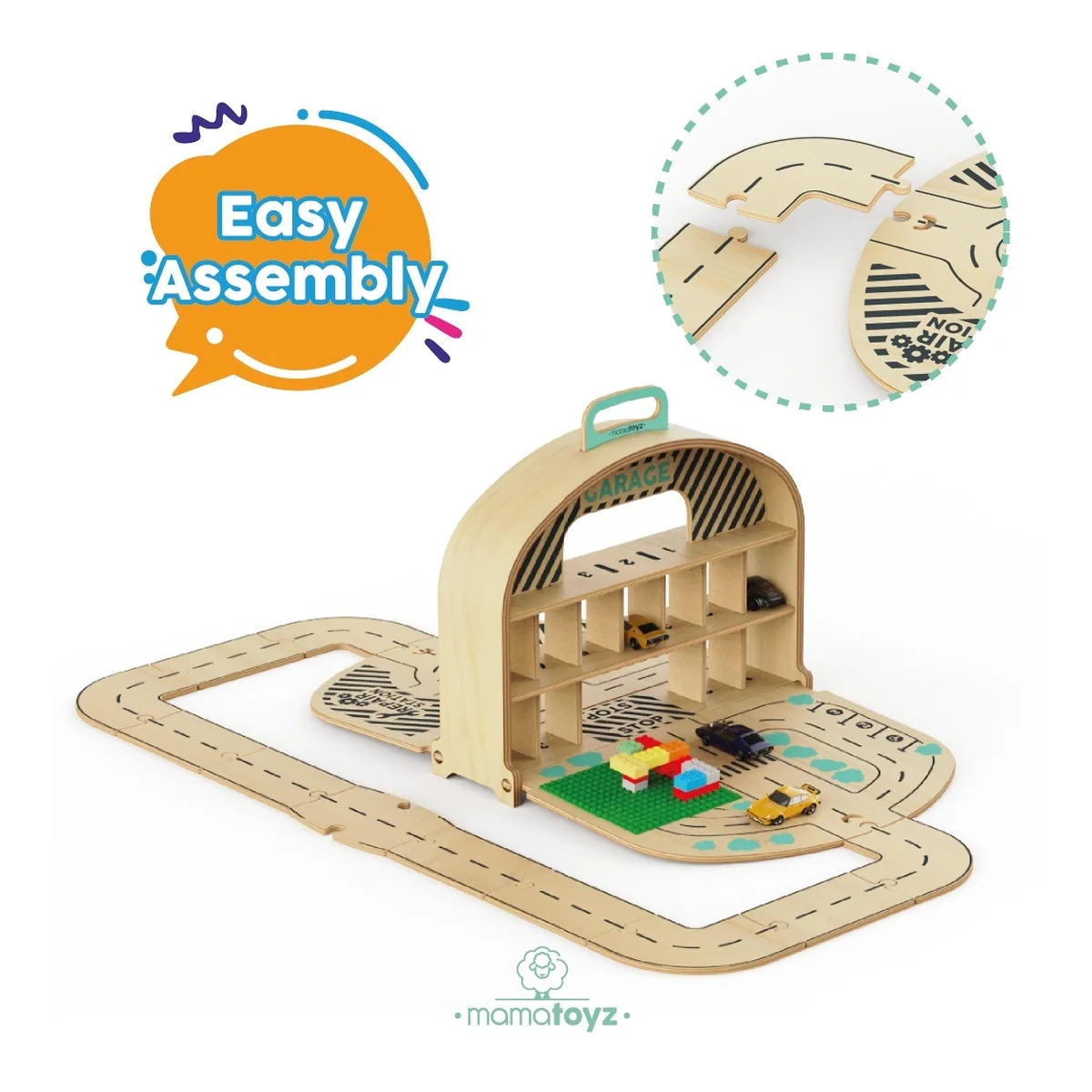 Parcare masinute din lemn, MamaToyz [7]