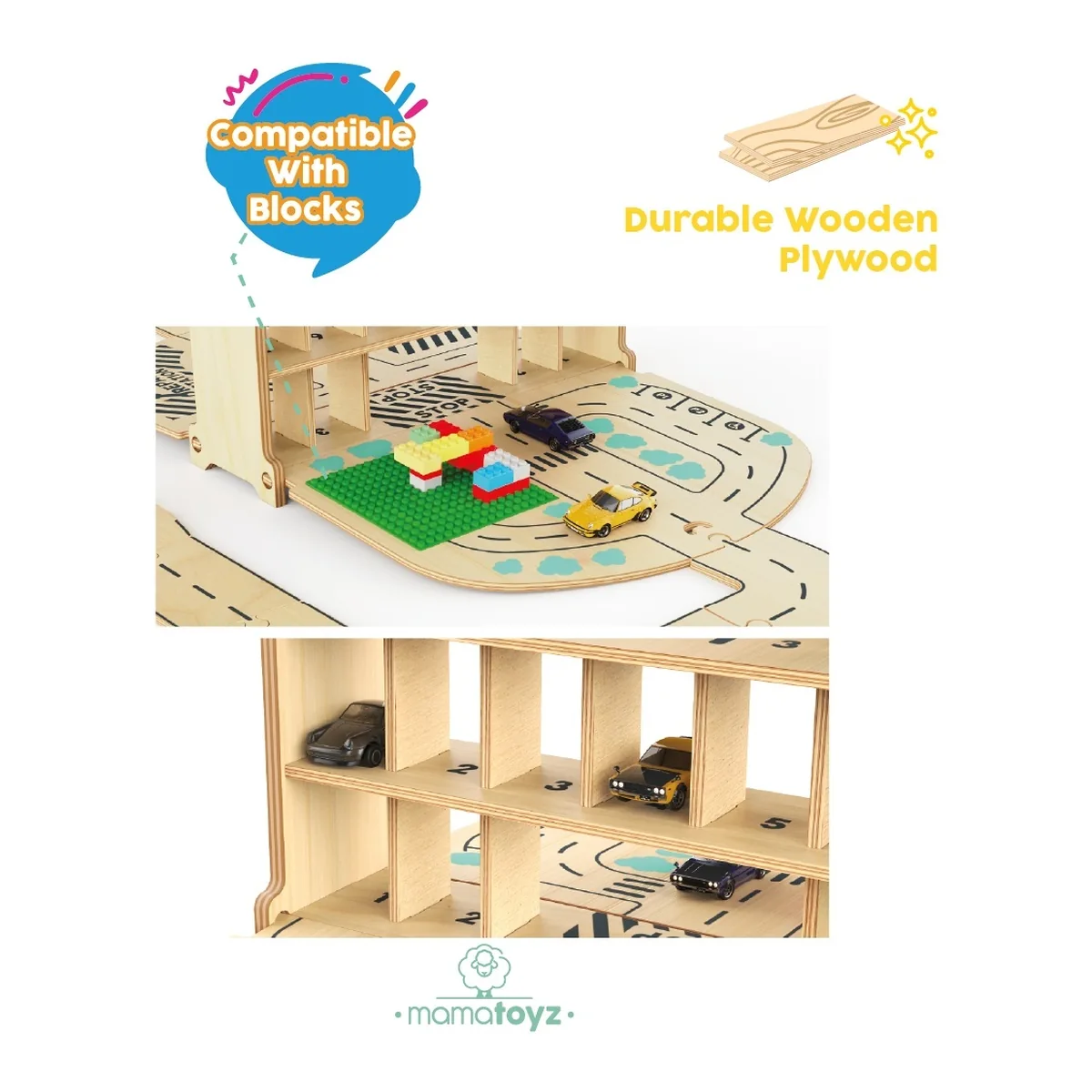 Parcare masinute din lemn, MamaToyz [5]