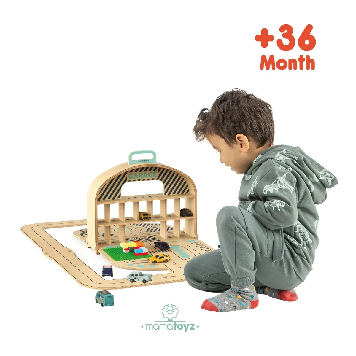 Parcare masinute din lemn, MamaToyz [4]