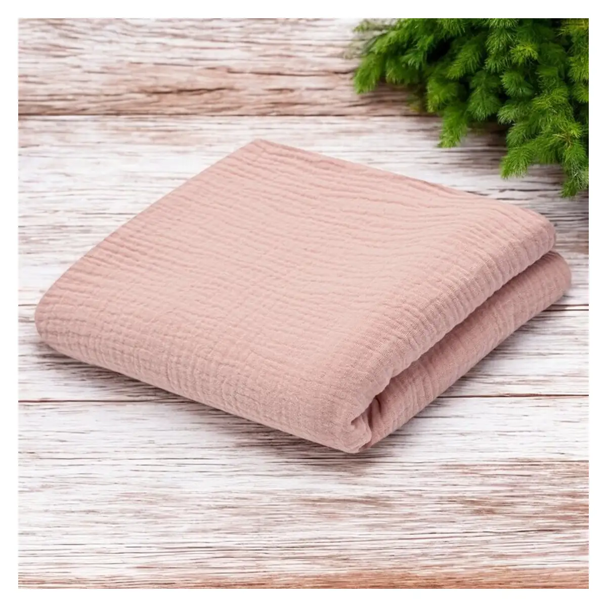 Paturica bebe, New Baby, 70x100 cm, Din muselina, 100% bumbac, Pink [2]