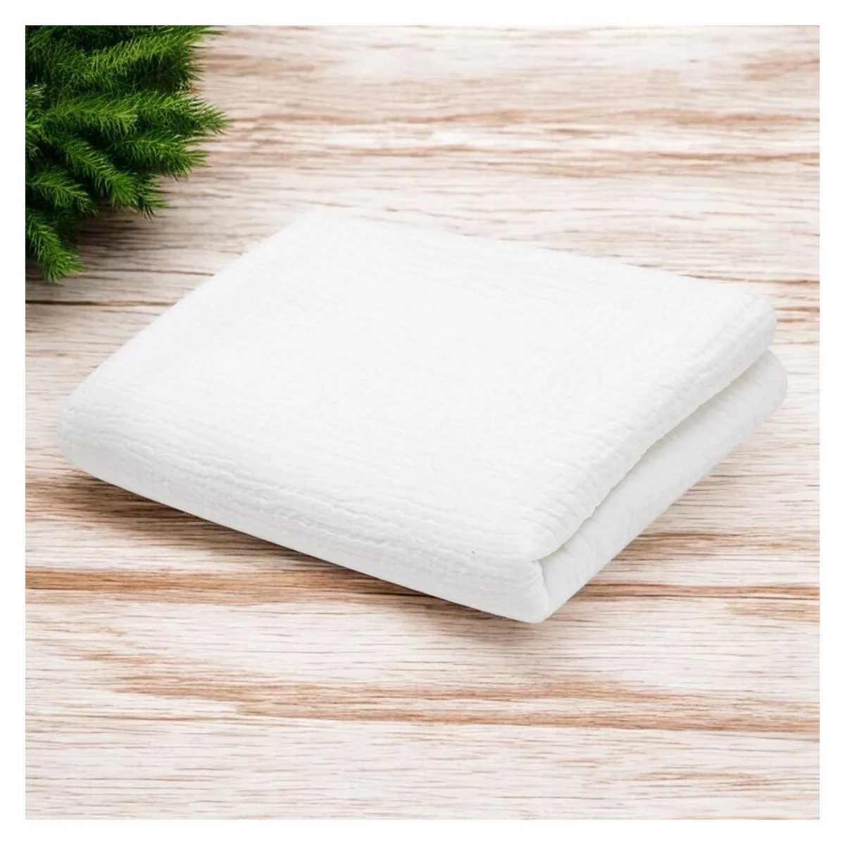 Paturica bebe, New Baby, 70x100 cm, muselina, Alb [2]