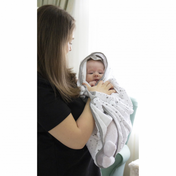 Paturica cu sistem multifunctional BabyJem Carrier Alb pentru transport bebelusi [9]
