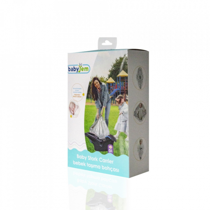 Paturica cu sistem multifunctional BabyJem Carrier Alb pentru transport bebelusi [4]