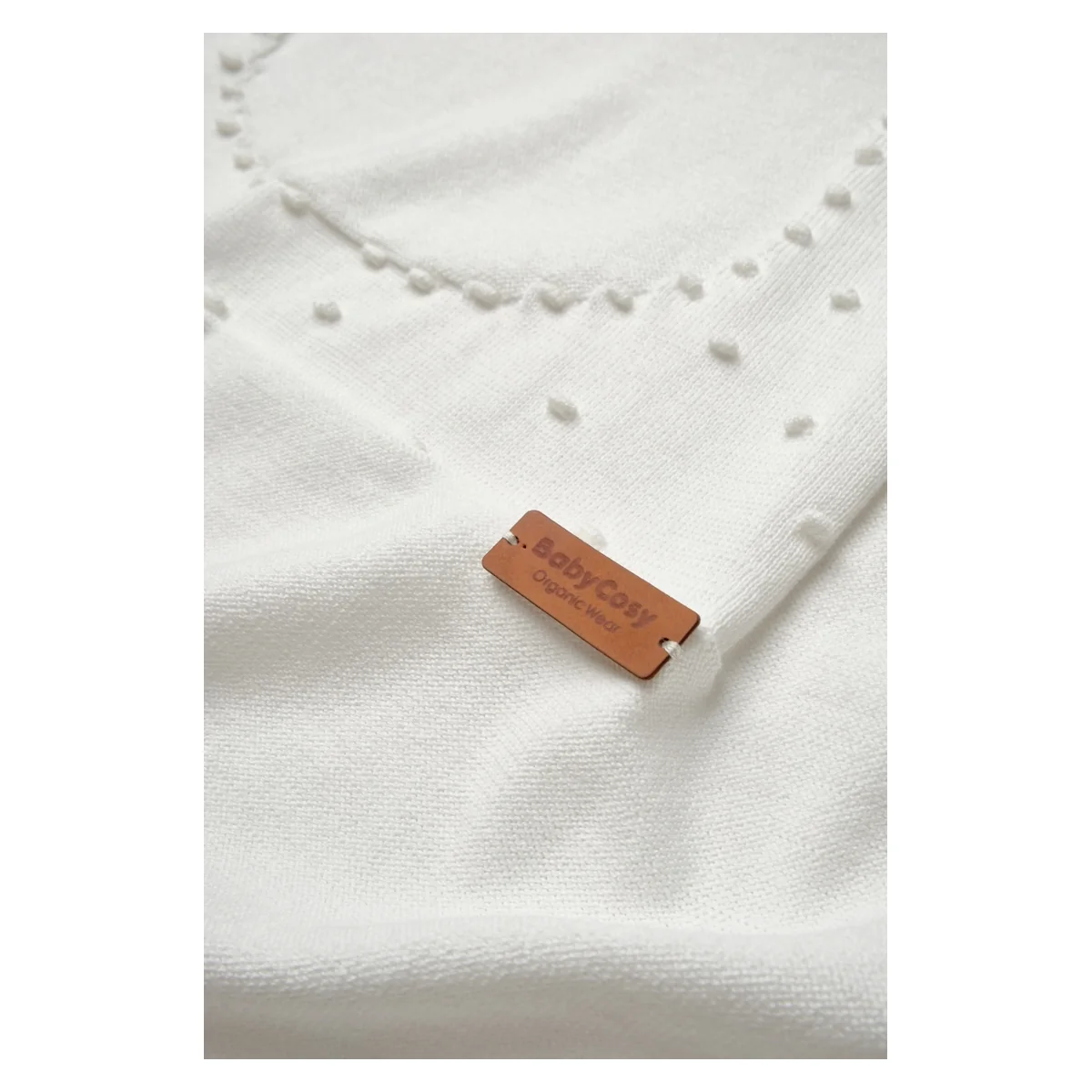 Paturica cu ursulet pentru nou nascut, 100% bumbac organic, TeddyBear, BabyCosy, Ecru [6]