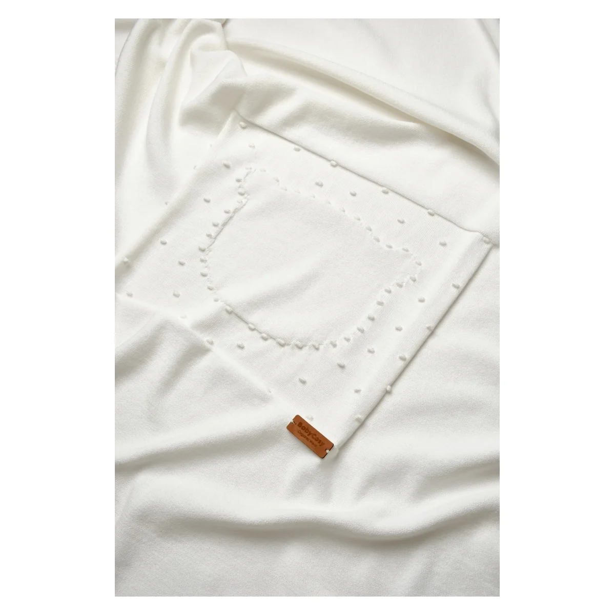 Paturica cu ursulet pentru nou nascut, 100% bumbac organic, TeddyBear, BabyCosy, Ecru [4]