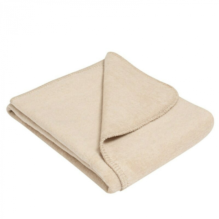 Paturica moale bebe, New Baby, 75x100 cm, Bumbac, 0 luni+, Beige [1]
