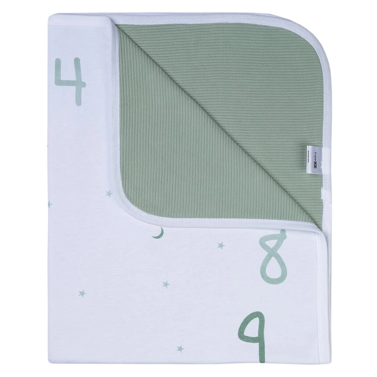 Paturica moale, Bubaba, My first year, Din bumbac, 70x90 cm, Pentru momente memorabile, Imprimeu cu luni, saptamani si zile, 0 luni+, Mint/White [3]