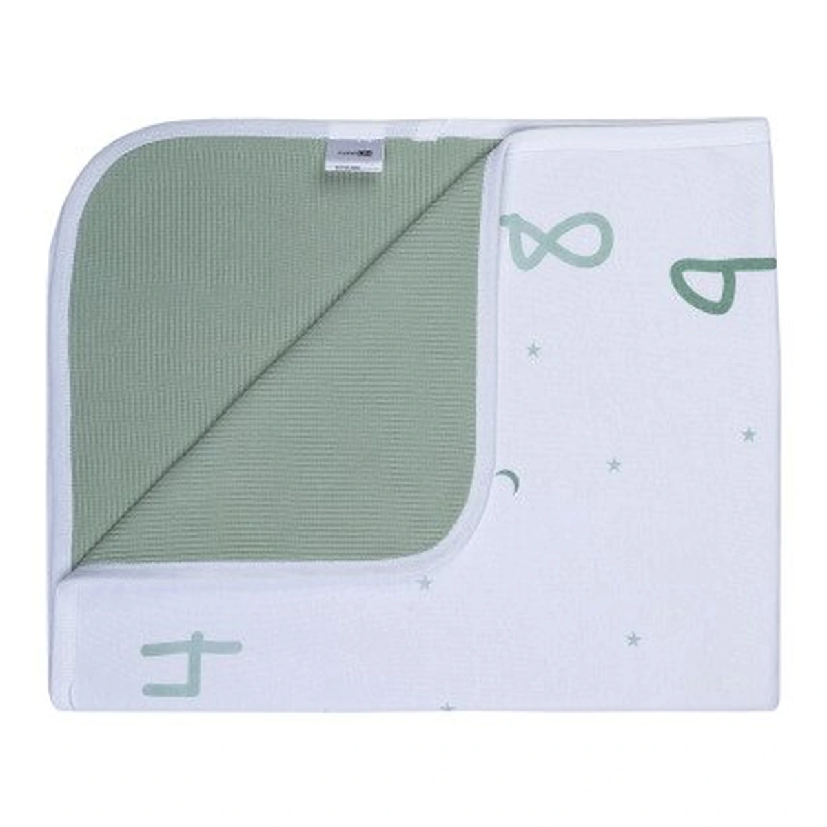 Paturica moale, Bubaba, My first year, Din bumbac, 70x90 cm, Pentru momente memorabile, Imprimeu cu luni, saptamani si zile, 0 luni+, Mint/White [4]