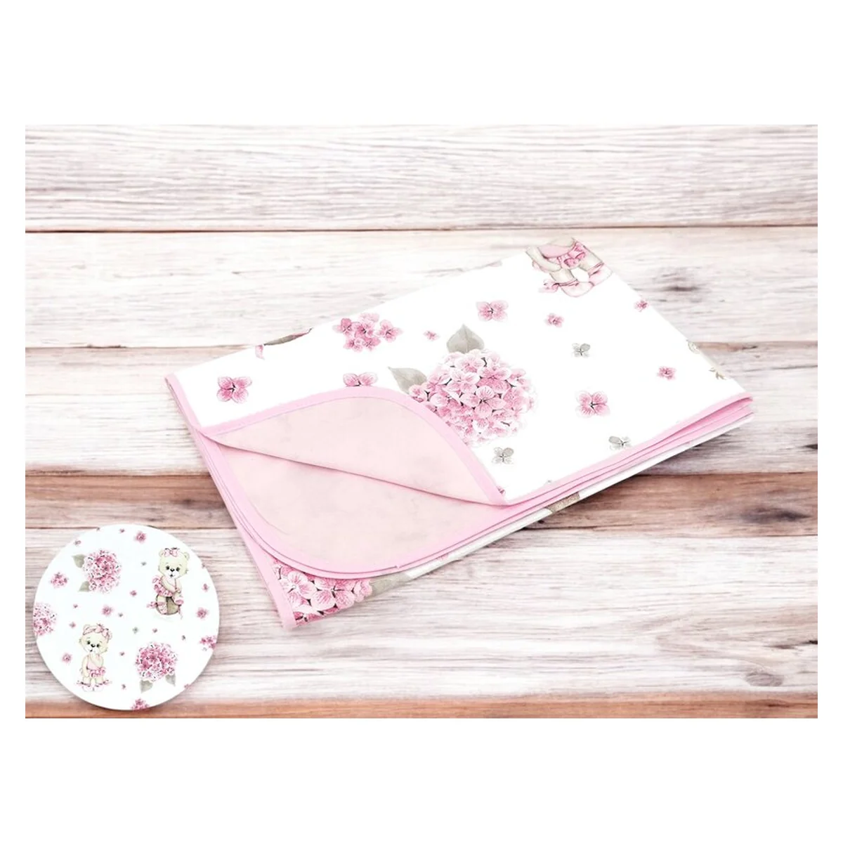 Paturica moale, MimiNu, Cu doua fete, 75x100 cm, bumbac 100%, Pink Ballerina [2]